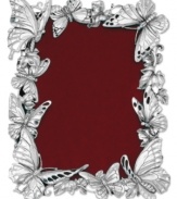 Make fond memories feel as fresh as spring with this silver-plated picture frame from Arthur Court. Sculpted butterflies gather around your favorite photos, turning each into a fanciful nature scene.