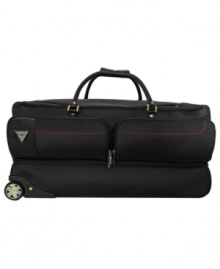 Easy rolls it. Perfect for packing on the go or for extended trips, this versatile duffel features a spacious interior compartment, plus exterior easy-access pockets. Outlined in an attractive croc-embossed trim, this stylish duffel glides along or swings over your arm for comfort that carries through the entire trip. 5-year warranty. Easy rolls it. Perfect for packing on the go or for extended trips, this versatile duffel features a spacious interior compartment, plus exterior easy-access pockets. Outlined in an attractive croc-embossed trim, this stylish duffel glides along or swings over your arm for comfort that carries through the entire trip. 5-year warranty.