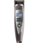Escape the shadow of five o'clock! Cordless quick charge lets you take this precision trimmer on the road or to the office for a fresh-faced look when you need it most. Uniquely designed with chemically-formed stainless steel blades to conquer every curve of your face. 2-year warranty. Model GMT900R.