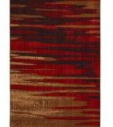 Presenting blended waves of striking colors, the Kaleidoscope Magma area rug brings vibrant nature-inspired style to your home. Completely crafted in the USA, it is woven of soft, durable olefin in a lush pile that withstands heavy traffic anywhere in the home.