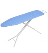 A sturdy and stable design brings convenience and versatility into your space with a retractable iron rest, which is perfect for putting your iron safely down when you go to grab the next garment. A height adjustable design with safety lock makes comfort and ease part of every press.