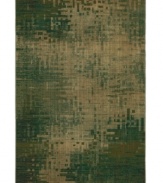 A blended green and taupe palette creates a stunning display of nature-inspired style in the Kaleidoscope Inferno area rug. Completely crafted in the USA, it is woven of soft, durable olefin in a lush pile that withstands heavy traffic anywhere in the home.
