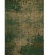 A blended green and taupe palette creates a stunning display of nature-inspired style in the Kaleidoscope Inferno area rug. Completely crafted in the USA, it is woven of soft, durable olefin in a lush pile that withstands heavy traffic anywhere in the home.