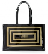 Keep the luxury alive. I. Magnin's devotion to European elegance and the newest fashions from France became a trademark in downtown San Francisco, where its flagship store, fondly referred to as the White Marble Palace, had a glamorous following. Remember the way things were with this do-it-all carryall, which features an eye-catching geometric design and offers enough room for all of your essentials.