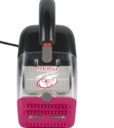 Stop fighting with flyaway pet fur! This Bissell handheld vacuum is designed specifically for pet hair pick-up, offering superior power, interchangeable nozzles and compact convenience for cleanup anywhere. One-year limited warranty. Model 33A1B.