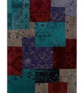 Melding traditional area rug patchwork designs with vibrant colorblocking, the Revamp area rug from Sphinx presents your space with luxurious softness and bold style. Created in the USA of ultra-tough, hard-twist polypropylene.