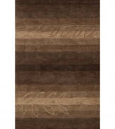 Bold stripes rendered in rich, natural tones give rise to a spare, stenciled motif, creating a warm, welcoming backdrop in any space. Rife with lush texture and detail, this luxurious area rug from Dalyn is beautifully hand tufted in polyester and acrylic, ensuring superior color retention and long-lasting wear.