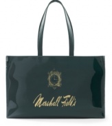 Step back in time and take the beauty of Marshall Field's. Entering the flagship store in Chicago was cathedral-like with the largest Tiffany glass mosaic in the world, a Frango candy kitchen, the Trend House and a complete model home of endless floors to explore. Remember then with this logo carryall, which features the iconic great clock and packs in as much wonder as the legendary superstore.