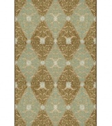 A traditional, regal design of swirls, florals and diamonds meets a very modern geometric layout upon the Lakai area rug. Neutral and cool tones make this pattern accessible to any room décor and its hand-tufted detailing makes it durable enough to withstand heavy traffic, indoors or out.