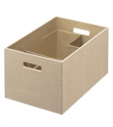 There's so much more in store. Perfectly complementing your space, this innovative and durable box looks good & organizes great with flex dividers that customize the interior to sort and order your belongings. The dividers simply pop open when you need them and pop back when you don't, creating order that makes it easy to find what you're looking for.