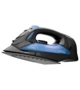 Smooth moves! A nonstick soleplate glides effortlessly over wrinkles and creases delivering powerful bursts of steam and a gentle spray mist for a truly flawless finish. With convenient fingertip controls, this iron is born for precision. 1-year warranty. Model GCSBSM-423-000.