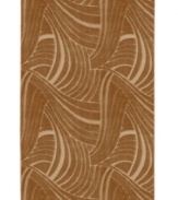 An ultra-modern waving pattern in rich apple butter creates beautiful movement in the Casual Concepts area rug. Durable, stain-resistant olefin fibers are woven with a high/low nap to produce an interesting and invitingly sculpted look. Crafted completely in the USA.