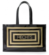 Show your support for grass root service with a sensational Hecht's tote, the stylish solution for carrying it all in comfort and style. Ease and elegance sparkled in the glass and marble flagship store in Washington, D.C. where the first parking garages and elevators were seen in a department store and every customer got their questions answered!