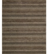 Simply calm, cool and collected, the Sequoia area rug from Calvin Klein delivers a sophisticated yet casual stripe design for your living space. Hand-tufted of expertly spun New Zealand wool, this area rug offers incredible texture in every inch along with supple softness in its generous pile height.