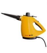 You've seen what water can do to tiles, mirrors and countertops, but have you seen what it can do to fix it? This handheld, chemical-free steamer from Haan unleashes a torrent of 212-degree steam to clean and sanitize in even the most difficult to reach places. One-year warranty. Model HS-20.