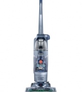 Dirty floors are a thing of the past with the grime-busting Hoover FloorMate. Packed with innovative, Hoover-exclusive technology, this incredible wet vac employs counter-rotating brushes that wash and scrub floors from all angles. A squeegee follows close behind to dry its path. One-year warranty. Model FH40010B.