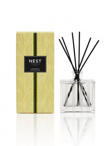 Pink pomelo grapefruit and watery green nuances are blended with lily of the valley and coriander blossom. NEST Fragrances Reed Diffusers are carefully crafted with the highest quality fragrance oils and are designed to continuously fill your home with a lush, memorable fragrance. The alcohol-free formula releases fragrance slowly and evenly into the air for approximately 90 days. To intensify the fragrance, occasionally flip the reeds over. 5.9 oz. 