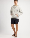 A perfect pullover with comfy pockets and a laid-back look.Hooded style with drawstringHalf-zip closureKangaroo pocketLong sleeves with ribbed cuffsRibbed hemCottonMachine washImported