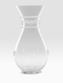 Old-world style and graceful lines appoint a mouthblown glass carafe that easily doubles a beautiful vase. 40-oz. capacity 9½H X 5 diam. Dishwasher safe Imported Old-world style and graceful lines appoint a mouthblown glass carafe that easily doubles a beautiful vase. 40-oz. capacity 9½H X 5 diam. Dishwasher safe Imported