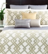 A peaceful palette commingles with a captivating pattern, giving this Hotel Collection sham the look of serene sophistication. Zipper closure. (Clearance)