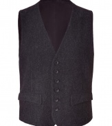 Dashing and quite simply dandy, Rag & Bones tailored waistcoat guarantees an elegant edge to your outfit - V-neckline, button-down front, flap pockets - Tailored fit - Team with everything from blazers and jeans, to matching trousers and crisp button-downs