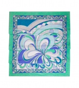 Luxuriate in the sun with this retro-chic Pucci-printed towel - Multicolor geometric print cotton towel, solid border - Perfect for poolside style or beach-ready fun in the sun