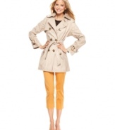 Top off your spring look with this classic Jones New York trench coat -- it's removable hood makes it ideal rain or shine!