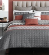 It's all in the details. This Naples comforter set features a horizontal, pieced look complete with plush embroidered details and soothing color for a statement-making look in your space. Comes complete with shams, bedskirt and decorative pillows.