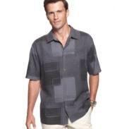 This Tommy Bahama silk shirt is designed to keep you comfortable and get you noticed.
