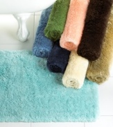 The Synthetic bath rugs are exceptionally plush underfoot, making them a comfortable, colorful addition to your bath.