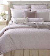 Both calming and heavenly, the Divine duvet cover from Barbara Barry mesmerizes the eye with a pattern that is reminiscent of moonlight shimmering on water. Finished in luxe 300-thread count cotton sateen.