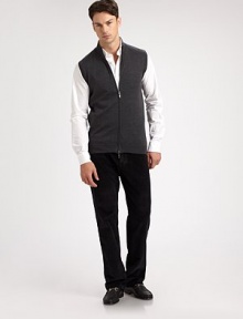 Layering essential richly crafted from soft merino wool.Two-way zipAbout to 26 from shoulder to hemMerino woolDry cleanMade in Italy Layering essential richly crafted from soft merino wool.Two-way zipAbout to 26 from shoulder to hemMerino woolDry cleanMade in Italy
