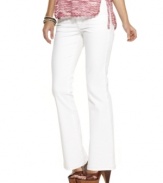 Score the ultimate long and leggy look with these white-wash bootcut jeans from Jessica Simpson!