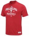 Make it two out of three. Cheer on your fightin' Phils all the way to the World Series with this printed graphic t from Majestic Apparel.