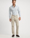 Your not-so-basic sportshirt, set in a smooth stretch cotton silhouette, enhanced by adjustable cuff detail.ButtonfrontButtoned-down collar 97% cotton/3% elastaneDry cleanImported