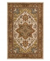 An elegant pattern, this Nourison rug features a design that melds classic Persian motifs with chic, natural color. With its opulent 100% natural wool construction, this yarn-dyed and meticulously hand-tufted rug offers a beautiful accent to traditional home décor.