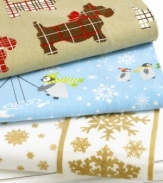 Celebrate the season in the cozy comfort of Martha Stewart Collection's printed flannel sheets, featuring festive patterns in soft, pure cotton flannel. (Clearance)