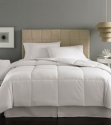 Simply soothing, the Printed Stripe down comforter brings cozy comfort to chilly nights with down fill and a 230-thread count, tone-on-tone printed cover. Featuring sewn-through box construction to keep fill in place.