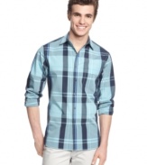 Are you a plaid man? Prove it in this slim-fit shirt from Alfani RED.
