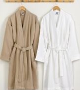 Relax in the plush luxury of Hotel Collection. This sophisticated bathrobe features superior Turkish cotton construction for softness and comfort.