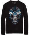 Great Goth: The stained glass-meets-skull Skeletric graphic on this long-sleeved tee from Sean John.