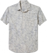 Bring a chilled-out pattern to your weekend wardrobe with this popover shirt from Lucky Brand Jeans.