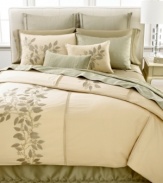 Regain your vitality with this Sanctuary by L'erba Vitality quilted sham, featuring dot embellishments in soothing eucalyptus tones for the ultimate retreat.