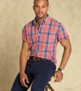 The right to bear arms? It's yours with this short-sleeved shirt from Tommy Hilfiger.