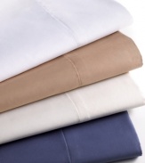 Sleep snug. Finely woven single-ply yarns in luxe 400-thread count cotton offer a fabric that is exceptionally soft, smooth and strong in this Solid sheet set from Charter Club. Features a wrinkle-resistant finishing process, quick try technology for less time in the dryer and stretch technology that keeps the fitted sheet secure and in place.