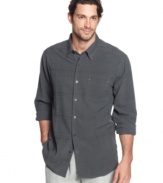 Add a touch of sophistication to even your most relaxed pants with this silk shirt from Tommy Bahama.