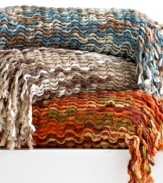 It's time to cozy up on the couch with this throw from Westerly bedding, featuring a hand-dyed crochet knit for an ultra-soft hand that will keep you toasty on cool nights. Chose from a variety of multi-colored patterns.