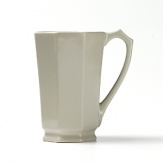With a sleekly pointed handle and faceted sides, this stoneware mug from Billy Cotton infuses your tea or coffee with imperial elegance.