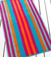 Bring along this classic Ralph by Ralph Lauren beach towel on your next Caribbean escape, featuring sumptuous stripes in a palette that incorporates the warm colors of the sun and the cool colors of the sea.