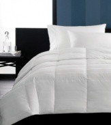 Sleep in luxury. The Primaloft All Season comforter from Hotel Collection surrounds you in plush softness and sophisticated design. Featuring a hypoallergenic Primaloft fill that helps control allergens in a versatile weight ideal for all seasons. A subtle stripe pattern adorns the soft, 300 thread count, 100% cotton cover for a modern, stylish look.
